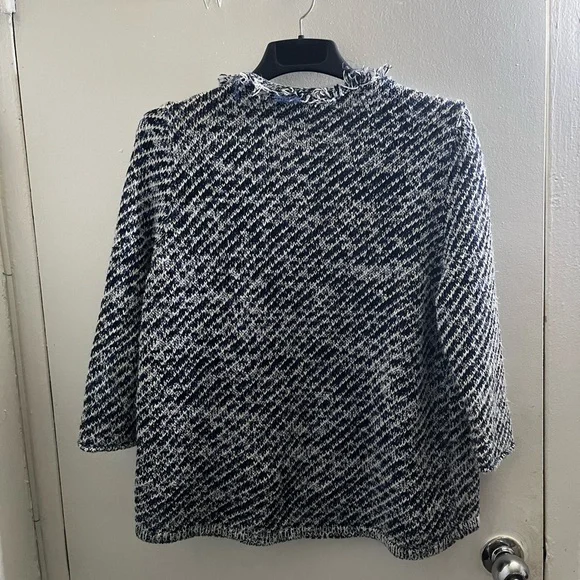 Women's Black, blue and White Sweater - Picture 2 of 6